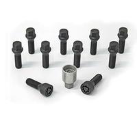 H&R Wheel bolt Set Taper-Head M14x1.50 - Length 35mm - Black - 10 pcs. - incl. wheel-locks
