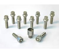 H&R Wheel bolt Set Taper-Head M14x1.50 - Length 50mm - 10 pcs. - incl. wheel-locks