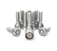 H&R Wheel bolt Set Taper-Head with movable cone M14x1.25 - Length 39mm - 10 pcs. (e.g. compatible with BMW) - incl. wheel-locks