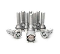 H&R Wheel bolt Set Taper-Head with movable cone M14x1.25 - Length 43mm - 10 pcs. (e.g. compatible with BMW) - incl. wheel-locks