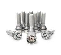 H&R Wheel bolt Set Taper-Head with movable cone M14x1.25 - Length 48mm - 10 pcs. (e.g. compatible with BMW) - incl. wheel-locks