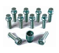 H&R 1454703SET 1453703SET bolt Set Round-Head R13 M14x1.50-Length 37mm-10 pcs. (e.g. compatible with Audi, Seat, Skoda, VW) -incl. wheel-locks, M14x1.5x37mm