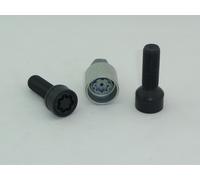H&R Wheel Lock Nuts Anti-Theft for R13 Ball Seat Black M14x1.5x43 2pcs