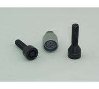H&R Wheel Locks Wheel Lock 2 Pcs. Black M14x1.25x40 Cone Seat 60 Degrees
