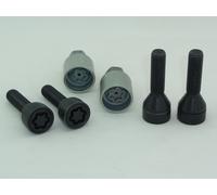 H&R Wheel Locks Wheel Lock 4 Pcs. Black M14x1.25x28 Cone Seat 60 Degrees