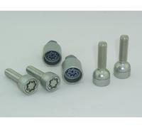 H&R Wheel Locks Wheel Lock 4 Pcs. Silver M12x1.5x50 Ball Seat R12