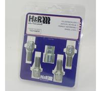 H & R 1452703KEY4 Rim Lock - Set of 4 Ball R13, M14 x 1.5 x 27 mm