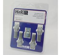 H & R 1453101KEY4 Rim Lock - Set of 4 Cone 60 ° M14 x 1.5 x 31 mm
