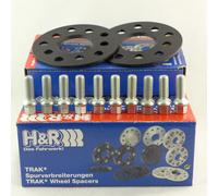 H&R DR-System Wheel spacer set 10mm per axle - Bolt pattern 5x100 - Hub 57,1mm - Bolt size M14x1,5 - compatible with Audi/Seat/Skoda/Volkswagen - Black