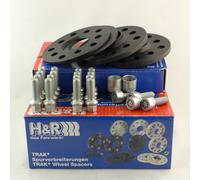 H&R DR-System Wheel spacer set 16mm per axle - Bolt pattern 5x112 - Hub 57,1mm - Bolt size M14x1,5 - compatible with Audi/Seat/Volkswagen/Ford - Black