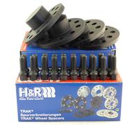 H&R DR-System Wheel spacer set 20mm per axle - Bolt pattern 5x112 - Hub 66,5mm - Bolt size M14x1,5 - compatible with Mercedes - Black