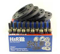H&R DR-System Wheel spacer set 20mm per axle - Bolt pattern 5x112 - Hub 66,5mm - Bolt size M14x1,5 - compatible with Audi/Porsche - Black