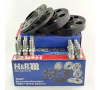 H&R DR-System Wheel spacer set 30mm per axle - Bolt pattern 5x112 - Hub 66,5mm - Bolt size M14x1,5 - compatible with Audi A4 Allroad B8/Mercedes - Black