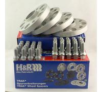 Trak+ Wheel Spacers Pair DRA 20mm Thick 5x112 66.5mm With Bolts - H&R 40556658
