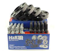 H&R DRA-System Wheel spacer set 40mm per axle - Bolt pattern 5x120 - Hub 72,5mm - Bolt size M12x1,5 - compatible with BMW - Black
