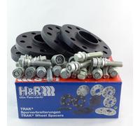 H&R Wheel Spacers Front+Rear ABE for Audi Porsche VW 30mm Black/SI B957160-15