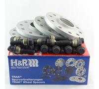 H&R Wheel Spacers Front+Rear ABE for Porsche 36mm Silver/Black X957161-18