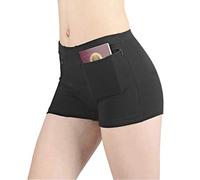 H&R Women's Underwear with Secret Pocket Panties, 2 Packs (Black), Black, S