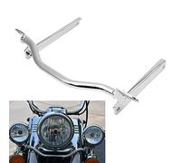 H RUO Chrome Motorcycle Passing Light Bracket Driving Pass Spotlight Mount Bar Compatible with Harley Softail Heritage FLST 2002-2017 Fatboy FLSTF