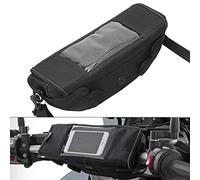 H RUO Waterproof Handlebar Storage Bag, Motorcycle/Bike Handle Bar Bag with Phone Pouch Fits for BMW F750GS F850GS R1200GS Triumph Honda Yamaha Suzuki