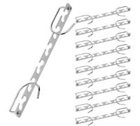 H&S 10pcs Wardrobe Clothes Wonder Hanger Hooks Organiser Magic Closet Coat Clothing Organiser Hanging Hangers Metal (Pack of 10)