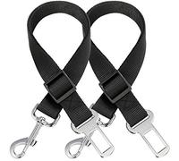 H&S 2-Pack Dog Car Restraint & Dog Car Seat Belt Black - Safety Attachments