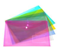 H&S 30 A4 Plastic Document Files Wallet Folder Foolscap Popper Wallets