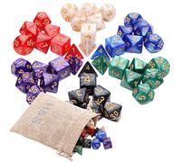 H&S 42pcs DND Dice 6 Sets Dungeons and Dragons Dice Set 7 Sided Polyhedral D&D RPG MTG Table Game