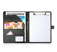H&S A4 Clipboard Folder Conference Folder Padfolio Legal Writing Pad Document Folio Case Business Faux Leather Bag Portfolio Foldover Clipboard