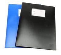 H&S A4 Display Folder with Plastic Sleeves - Black Certificate Folder - Presentation Folders - Portfolio Folders with Plastic Pockets - Display Book Binder - Record of Achievement