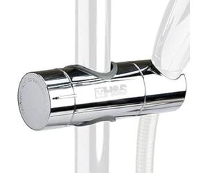 H&S Adjustable Chrome Shower Holder Bracket for 18-25mm Bar & Pole - Adjustable Shower Head Holder Replacement - Bathroom Replacement Fittings Parts - Universal Showerhead Clip