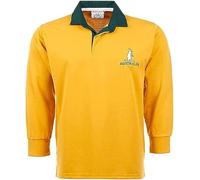 h s Australia Rugby Shirt for Unisex Kids - Gold Color, Size 5-6 Years - Perfect for Young Fans of Australian Rugby
