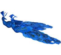 H&S Collection Royal Blue Peacock Clip On Craft Ornament (Set of 2) - Foam - Christmas