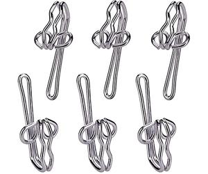 H&S Curtain Hooks Metal 100pcs Curtain Header Tape Drapery Hooks