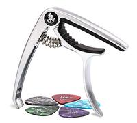 H&S Guitar Capo for Acoustic Electric Classical Ukulele with Guitar Picks Bridge Pin Puller