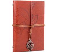 H&S Journal Notebook Plain Blank Pages Refillable Notepad Diary - Brown Vintage PU Leather for Travel Girls Boys Women Men Adults - Blank Page Notebooks - Refillable Journal - Plain Leather Notebook