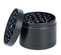 H&S Metal Herb Grinder - 4 Pieces - Fine Non-Sticky Grinder with Pollen Collector & Magnetic Lid - Aluminium Herb & Tobacco Grinder