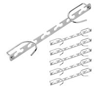 H&S Metal Space-Saving Hangers (Pack of 6) - Magic Coat Hanger for Wardrobes - Vertical Clothes Organiser to Reduce Space