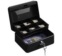H&S Money Box with Key - 6 inch Money Tin with Loc