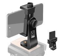 H&S Phone Tripod Mount - Tripod Accessories - Camera Phone Mount - Bracket Adapter - Camera Smartphone Holder for Selfie Stick - Foam Protection Rubber Grip - 360° Rotation