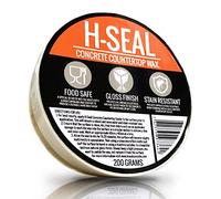 H-SEAL Concrete COUNTERTOP/WORKTOP Wax | FOOD SAFE | GLOSS FINISH | Increased STAIN RESISTANCE | High Temp (Includes: Wax Applicator & Polishing Cloth) (200G Kit)