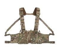 H-shape Strap Chest Rig Zipper Connection Fixed Quick Rlease, MOLLE Travel Pack Vest With 4 Mag Pouch, For Men Women Adult Sports Workouts Cycling Running(CP)