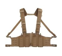 H-shape Strap Chest Rig Zipper Connection Fixed Quick Rlease, MOLLE Travel Pack Vest With 4 Mag Pouch, For Men Women Adult Sports Workouts Cycling Running(CB)