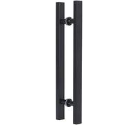 H Shaped Barn/Door Handle,50/60/80/100/120cm Extra Long Gold Stainless Steel Push Pull Door Handle,Barn Door Handle for Wooden/Glass/Metal Door (Color :Matte Black,Size :