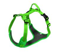 H-shaped breathable dog harness for outdoor use reflective large and medium-sized dogs pet explosion-proof traction rope(Green,XS)