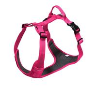 H-shaped breathable dog harness for outdoor use reflective large and medium-sized dogs pet explosion-proof traction rope(Pink,L)