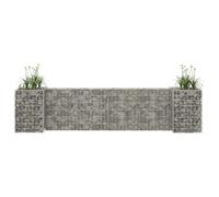 H-shaped gabion planter made of steel wire 260x40x60 cm