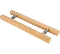 H-Shaped Sliding Door Handle - Solid Wood Push Pull Bar, Double-Sided Smooth Hardware for Study Room & Workshop, Stylish Design in STYL Color (Style 1 80cm/31.4in)