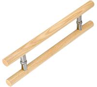 H-Shaped Sliding Door Handle - Solid Wood Push Pull Bar, Double-Sided Smooth Hardware for Study Room & Workshop, Stylish Design in STYL Color (Style 2 120cm/47.2in)