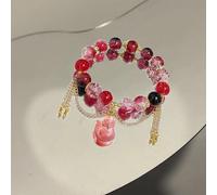 (H) Simple Alloy Till The End Of The Moon Chinese Jewelry Tassel Chain Women Bracelet Beads Pendant